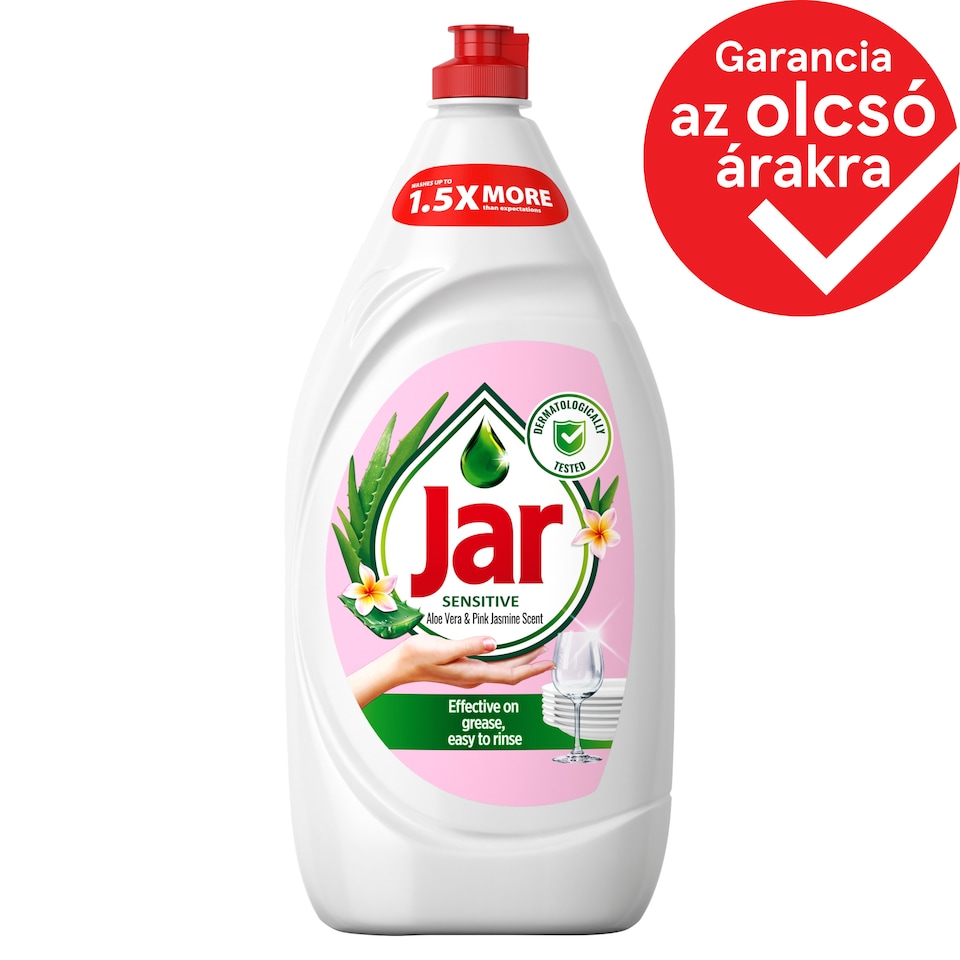 Jar Sensitive Washing Up Liquid Aloe Vera & Pink Jasmine Mild on Hands 1350 ML
