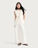image 1 of The F&F Edit Textured Gold Accent Co-ord Waistcoat in Cream