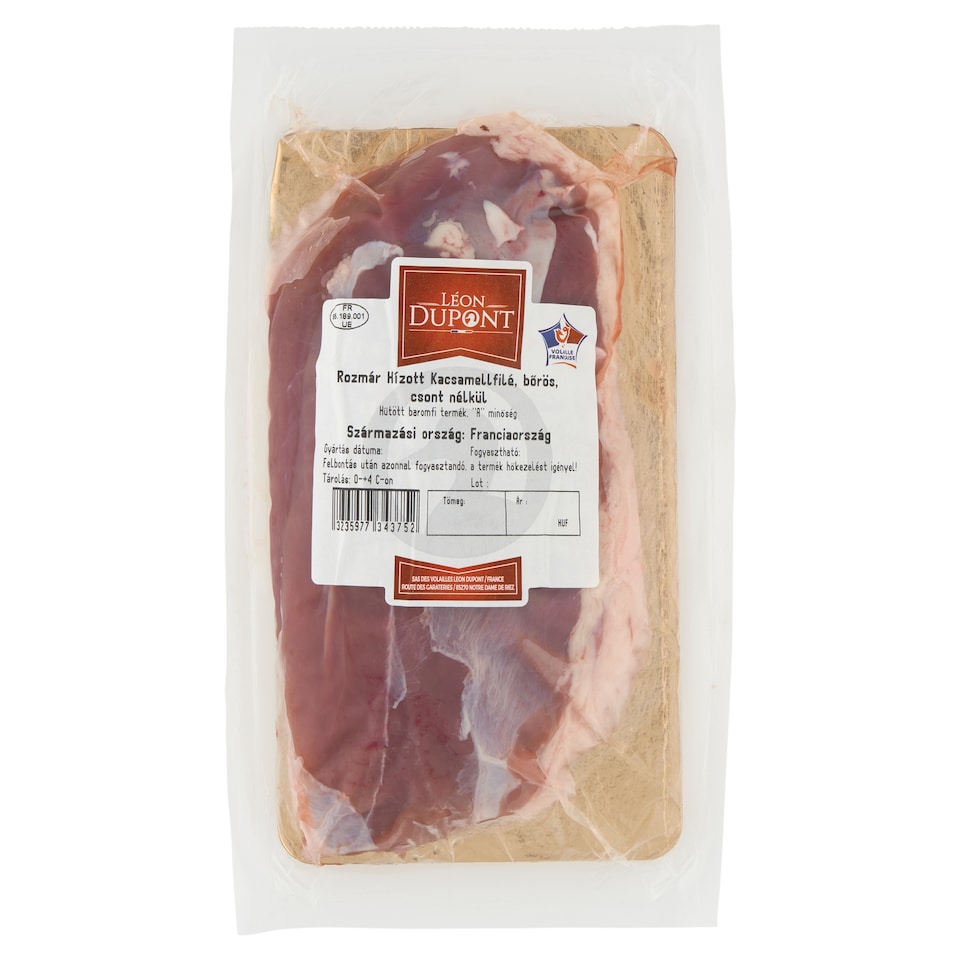 Léon Dupont Rozmár hízott kacsamellfilé, bőrös, csont nélkül