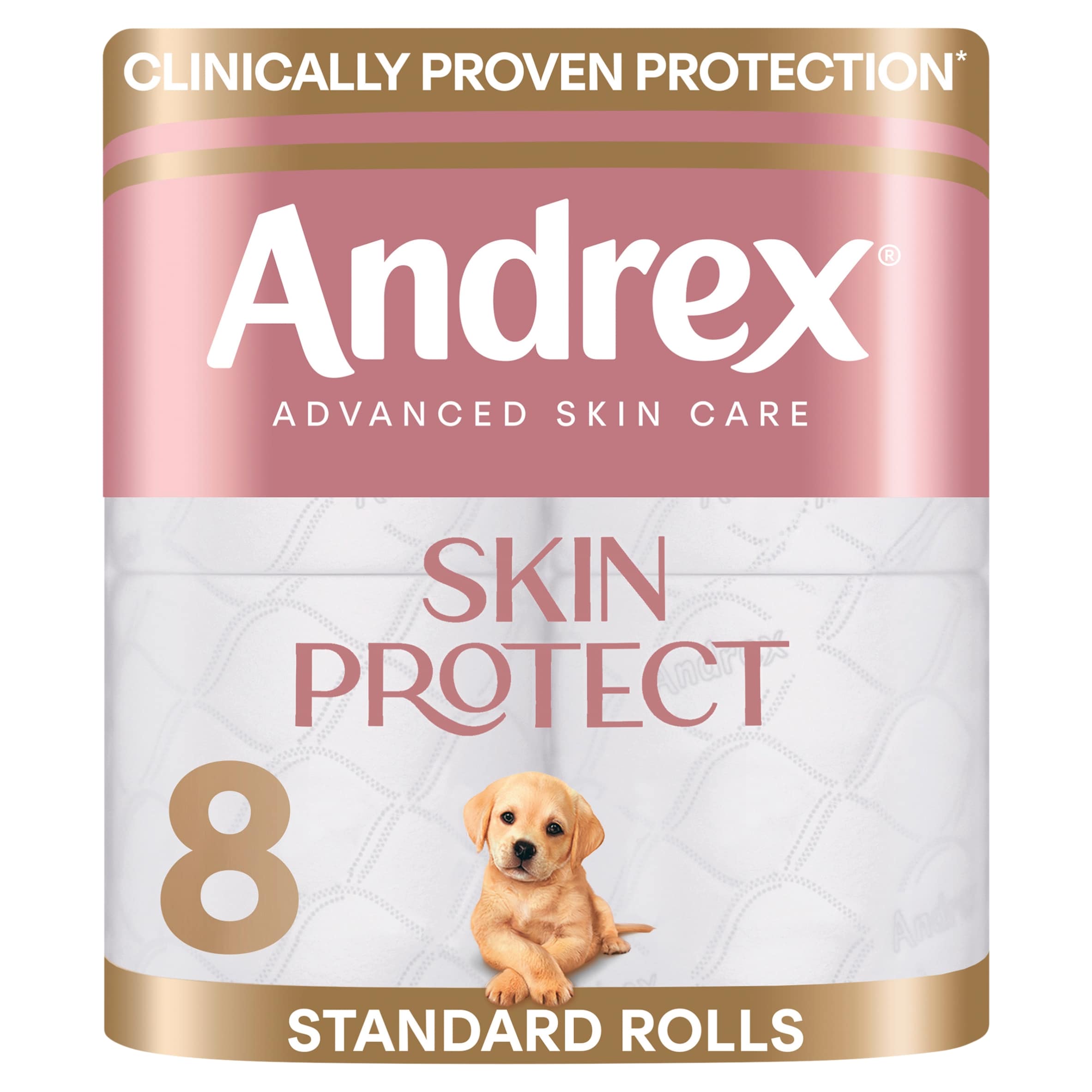 Andrex Skin Protect Toilet Tissue 8 Luxury Rolls 155 sheets