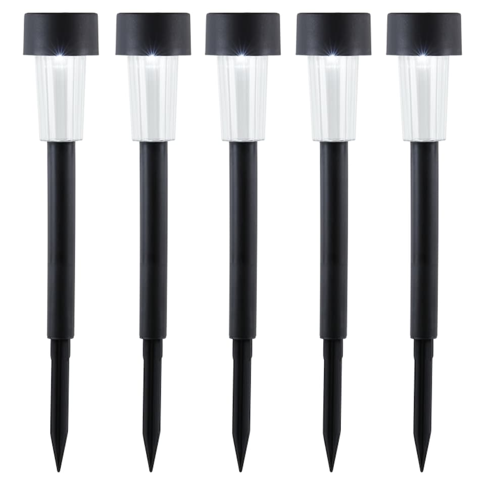 Tesco 5 Black Solar Stakes