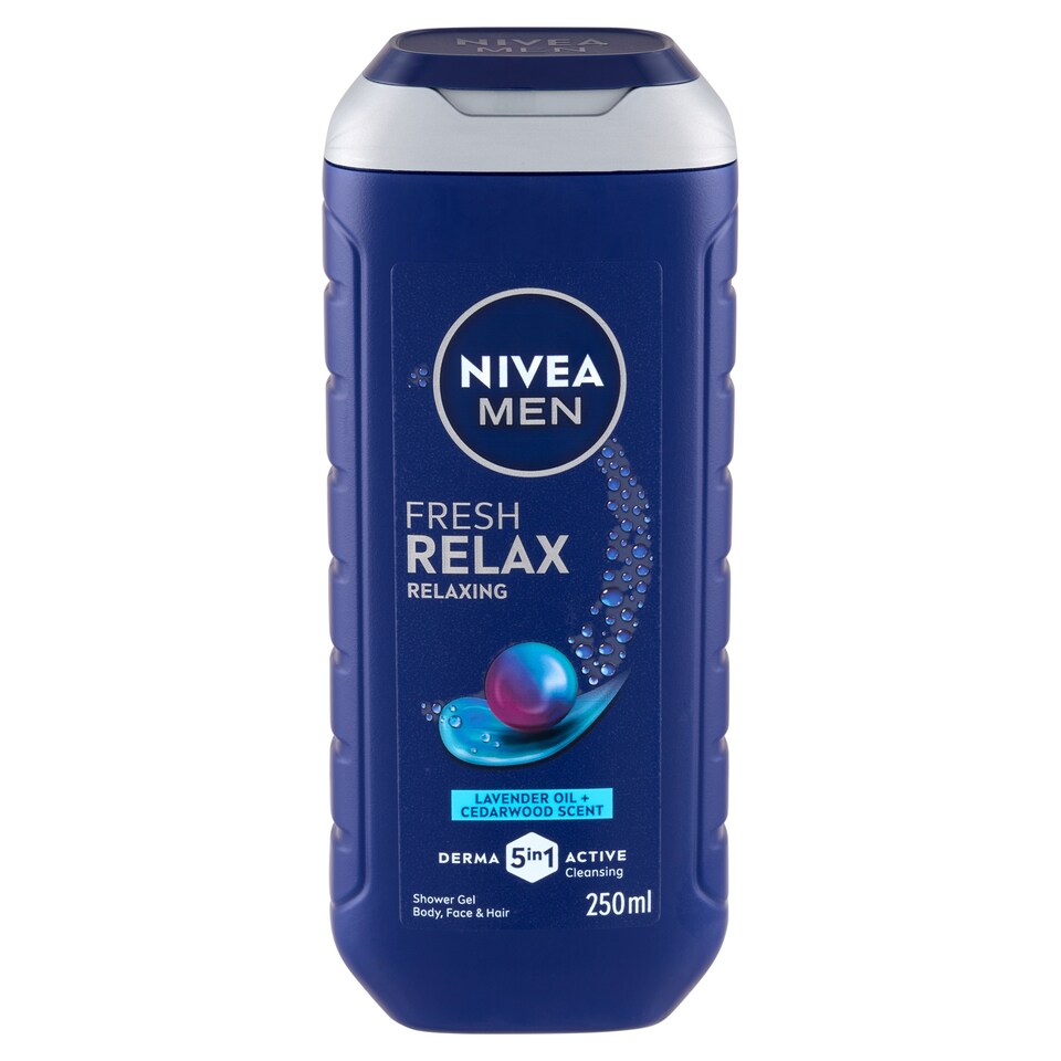 NIVEA MEN Fresh Relax tusfürdő testre, arcra, hajra 250 ml  1. kép