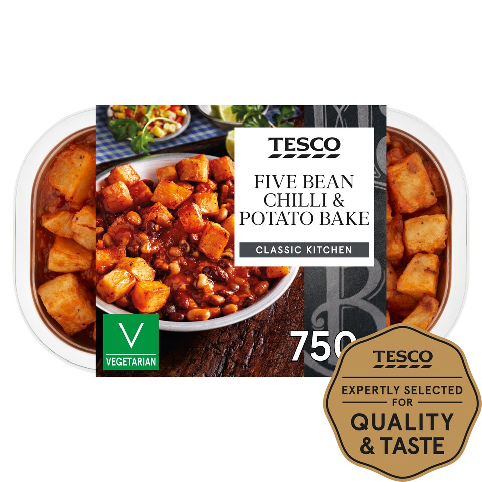 Tesco Five Bean Chilli & Potato Bake 750G