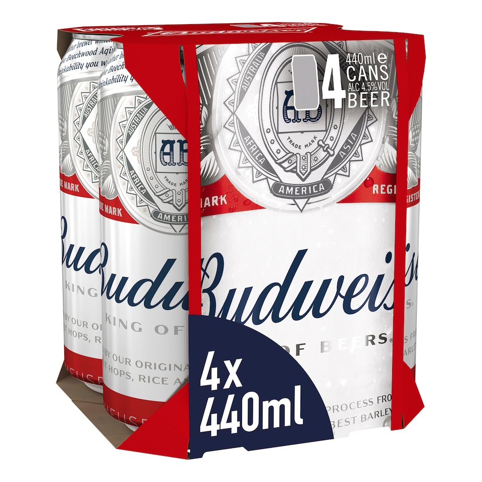 image 1 of Budweiser 4X440ml