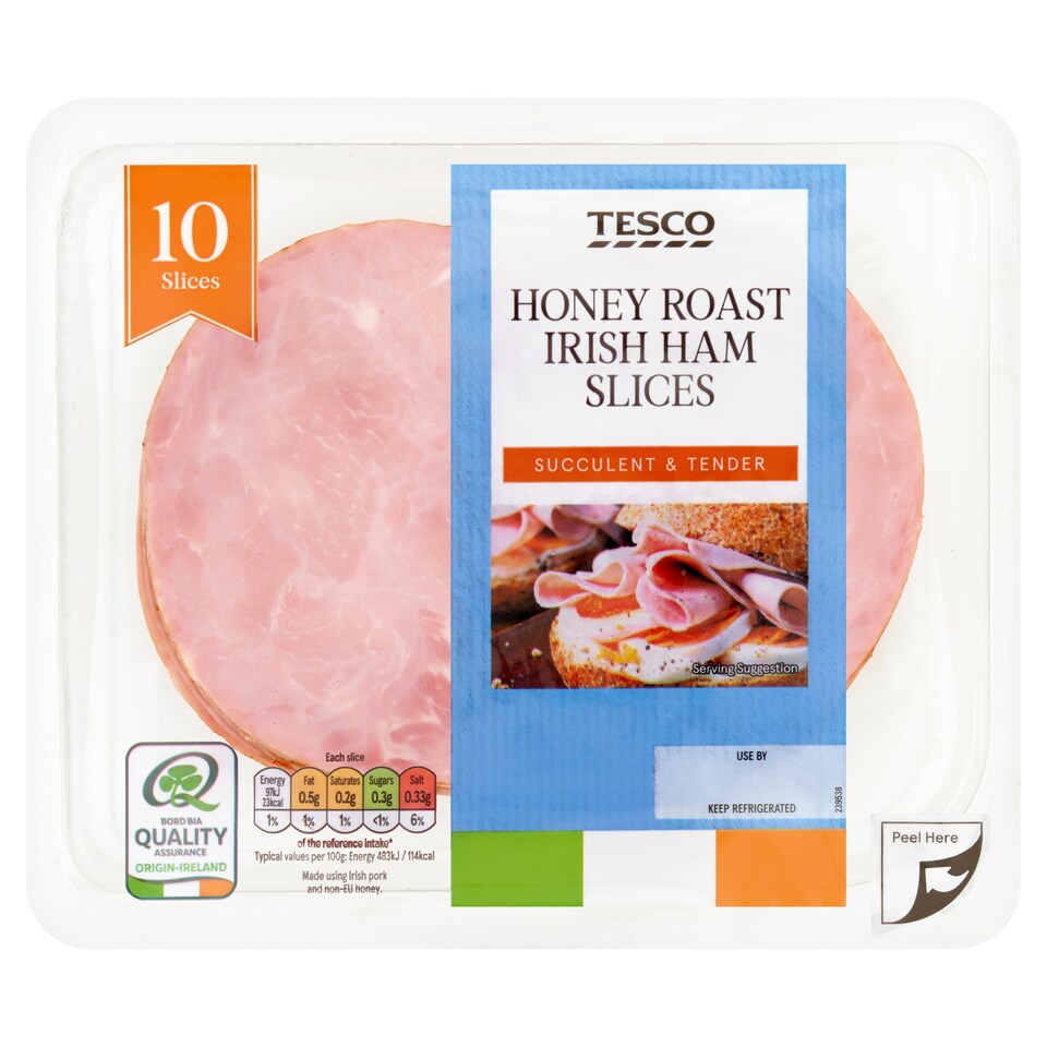Tesco Honey Roast Irish Ham Slices 200G