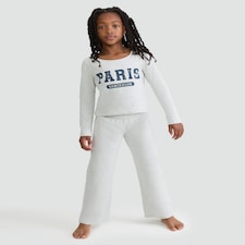 F&F Girls 2-Pack Cotton Rich Paris Dance Club Pyjama Set in Navy