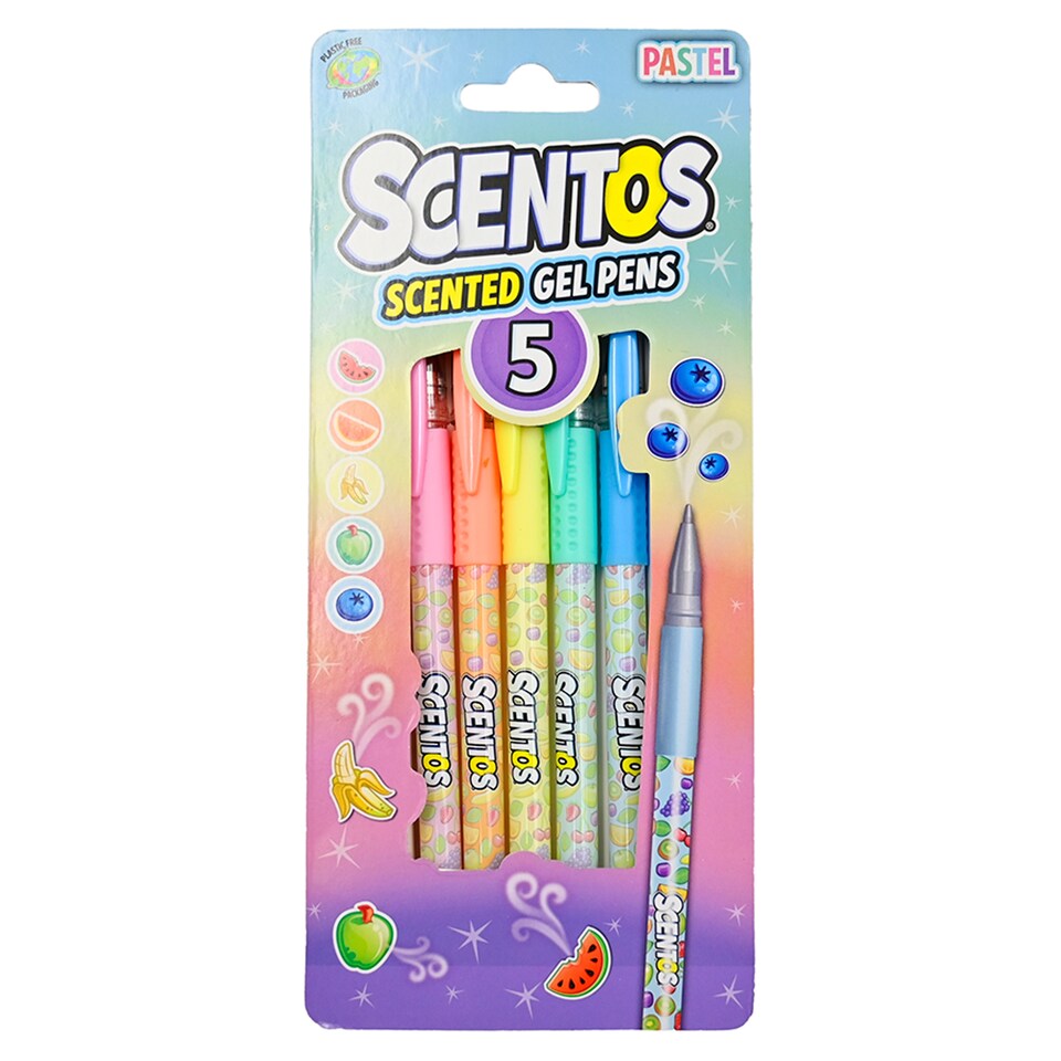 Scentos Gel Pens Pastel 5 pack