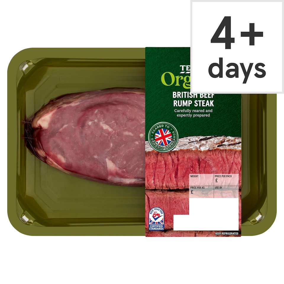 Tesco Organic Beef Small Rump Steak