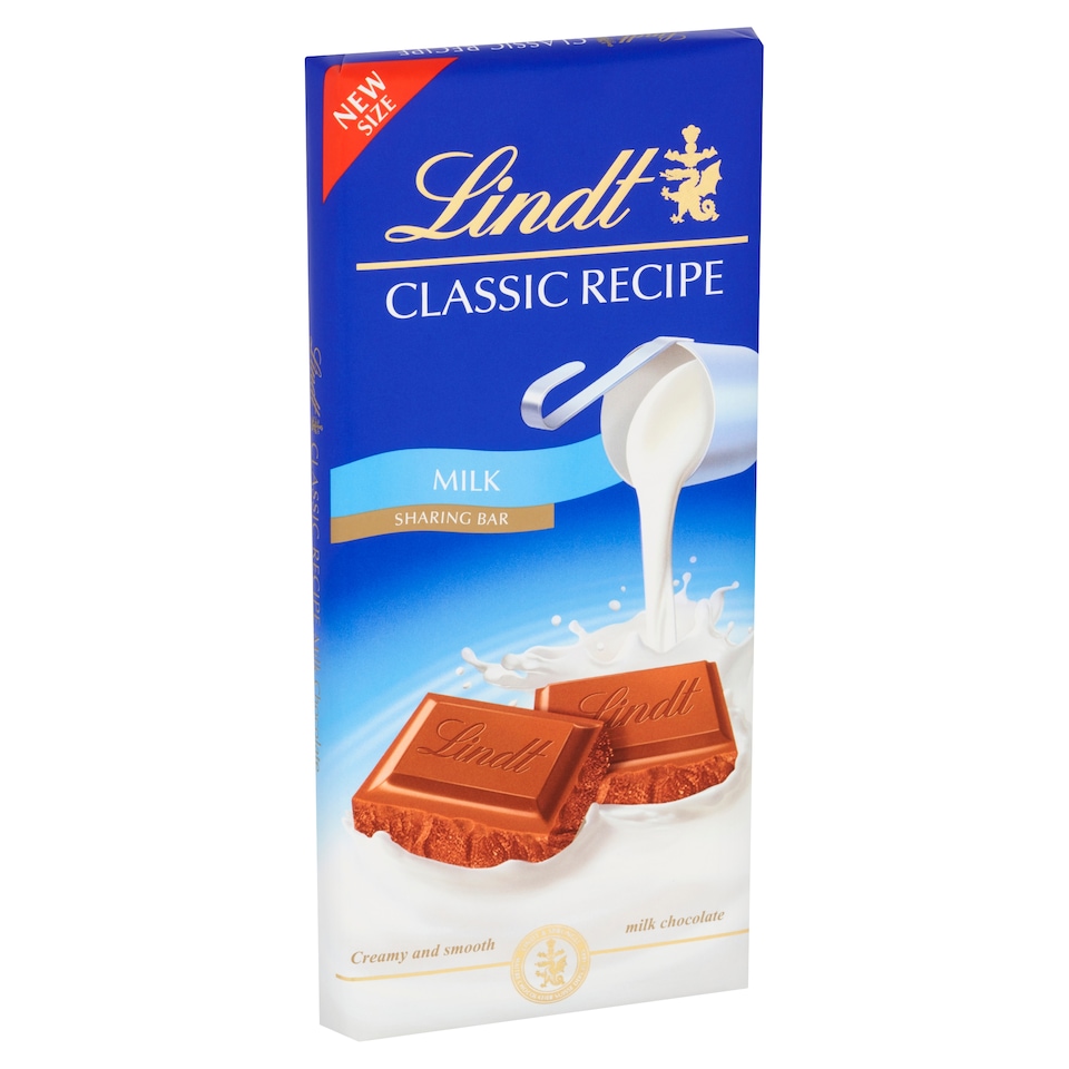 image 1 of Lindt Classic Recipe Milk Chocolate Bar 190g
