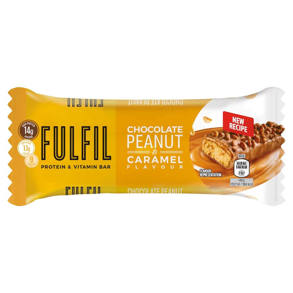 Fulfil Chocolate Peanut Caramel Protein & Vitamin Bar 40g