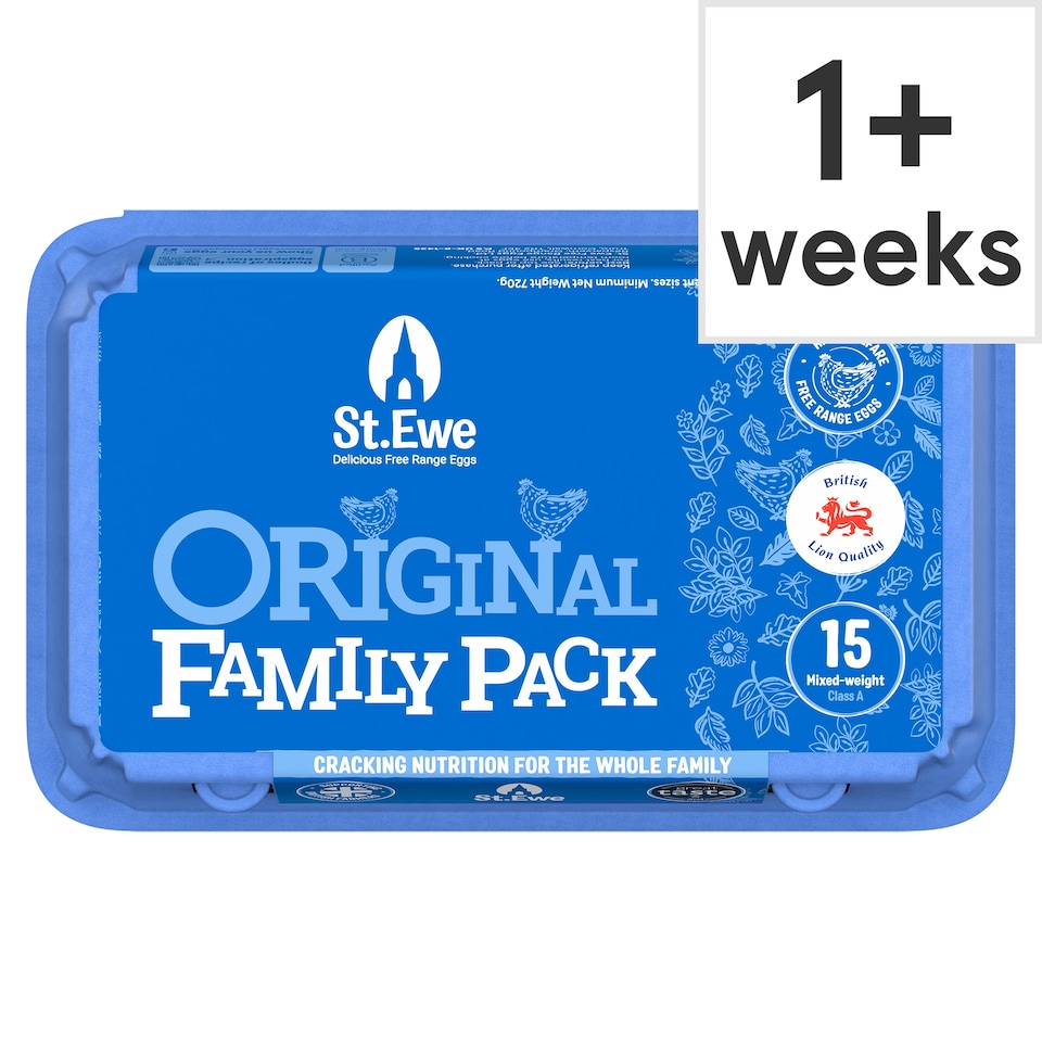 ST. EWE FREE RANGE EGGS Original Family Pack Mixed Weight 15 Eggs