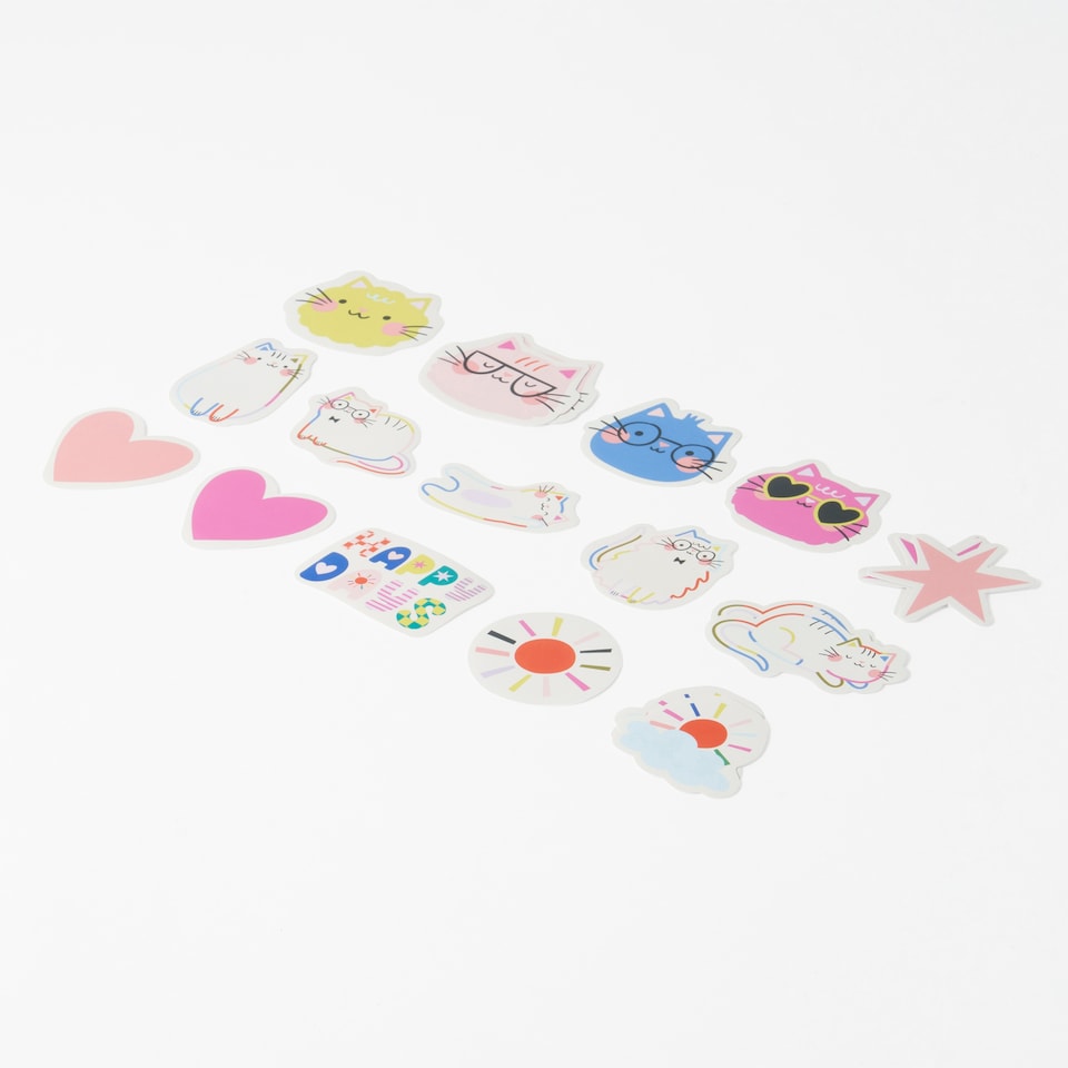 image 1 of Paperchase Terrazzo Cats Sticker Sheet