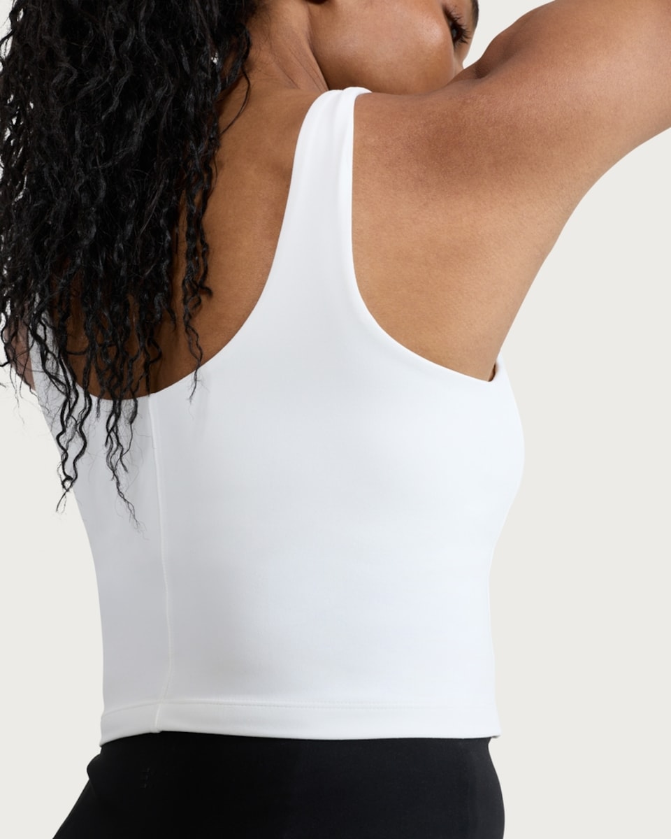 image 1 of F&F Active ULTRAMOVE Scoop Neck Vest in White