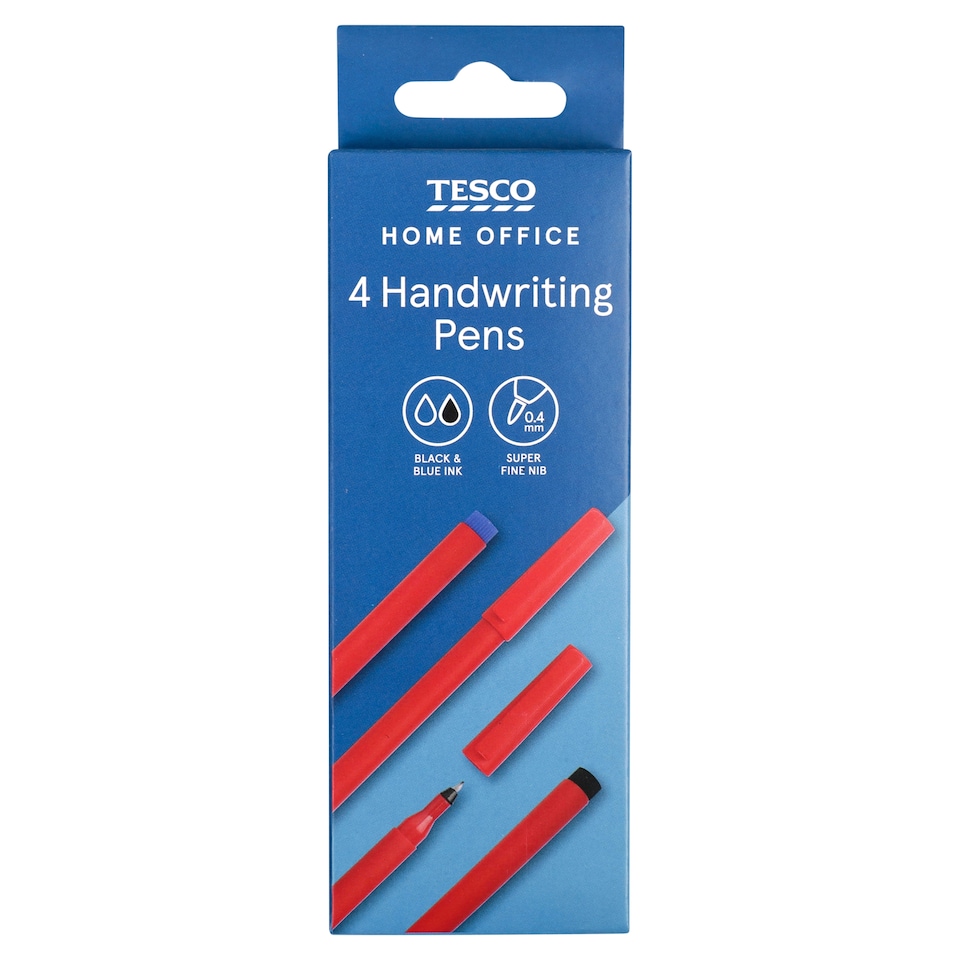 Tesco Handwriting Pens 4 Pack