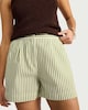 image 1 of F&F Seersucker Striped Shorts in Multi Green