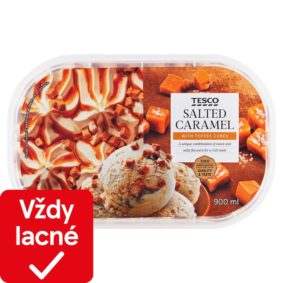 Tesco Salted Caramel with Toffee Cubes 900 ml