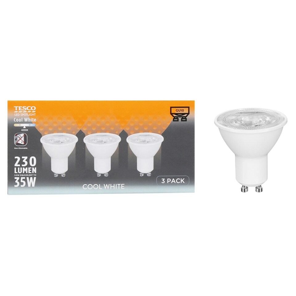 Tesco Led 35W Gu10 3Pack Cw