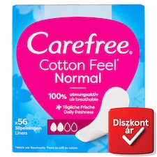 Carefree Cotton Feel Normal Perfume Free Pantyliners 56 pcs