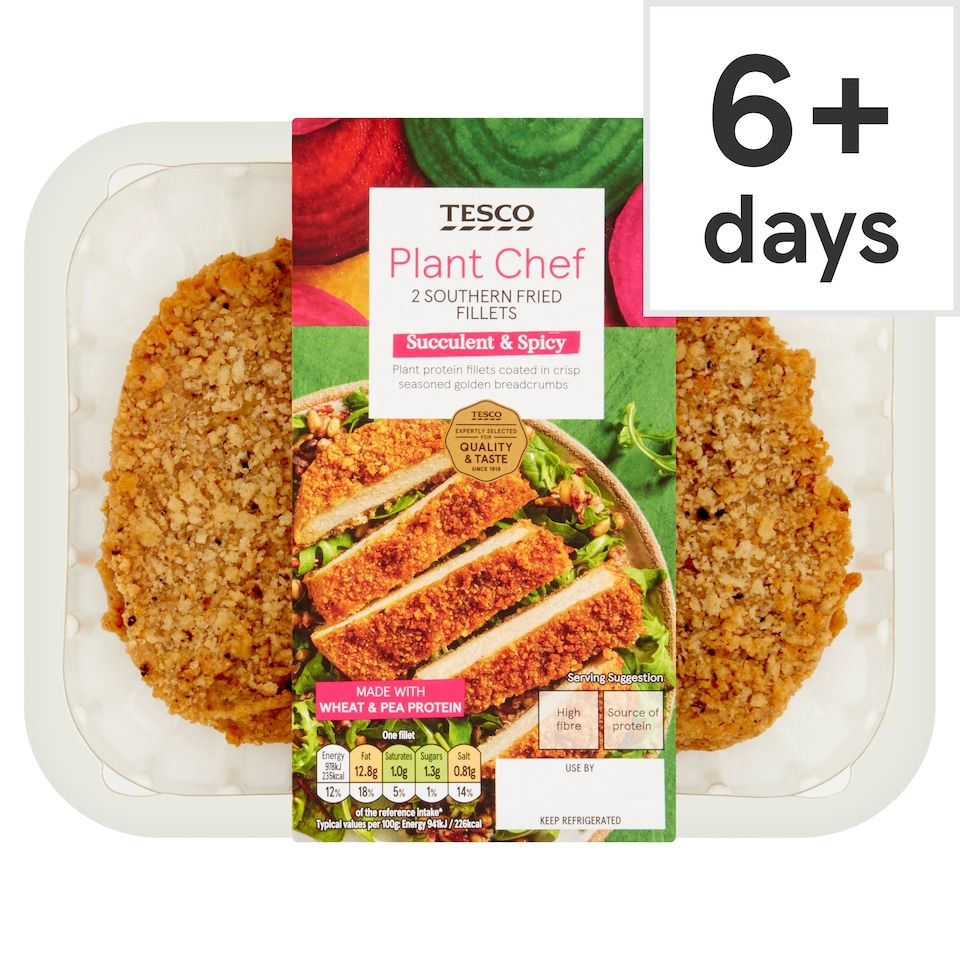 Tesco Plant Chef 2 Southern Fried Fillets 230G