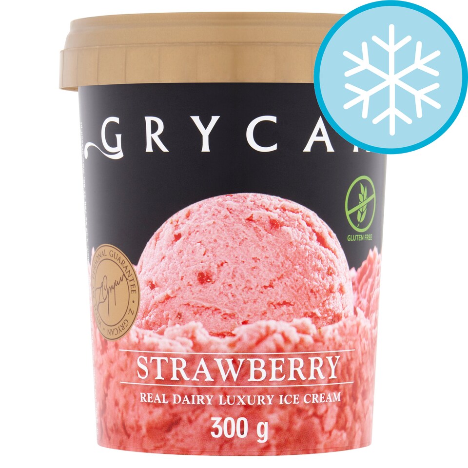 Grycan Luxury Strawberry Ice Cream 500Ml Tesco Groceries
