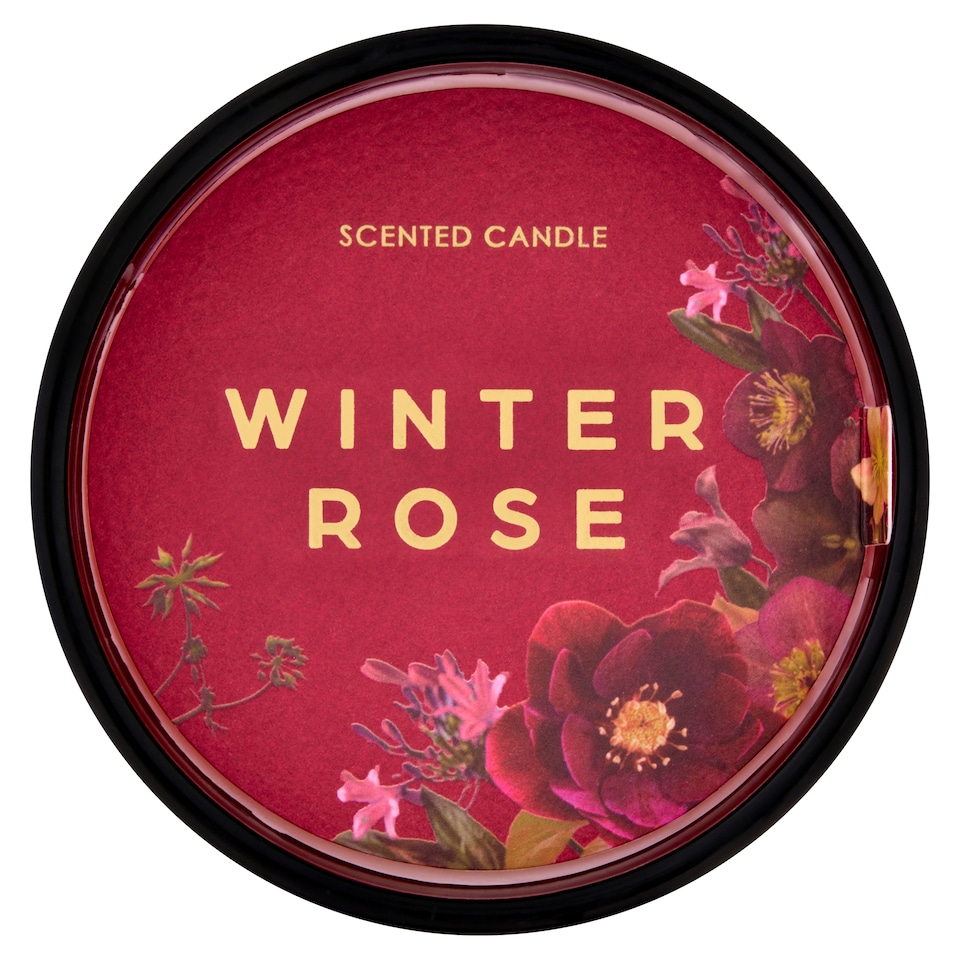 image 1 of F&F Home Floral Bouquet Large Candle Winter Rose 440g