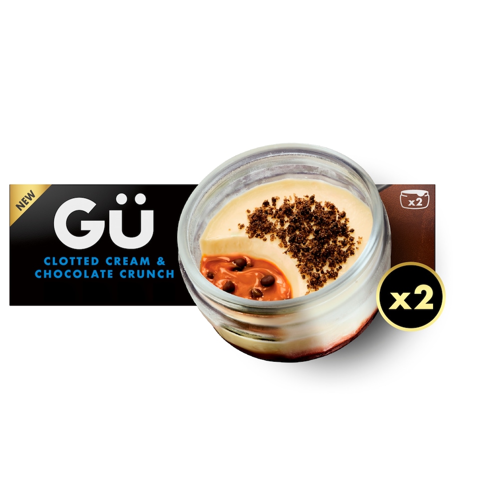 image 1 of Gu Clotted Cream & Chocolate Crunch Frozen Dessert 2x80g