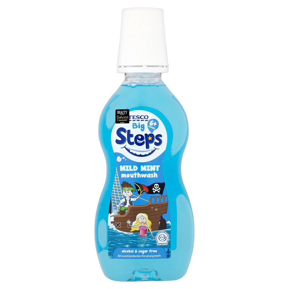Tesco Big Steps Mild Mint Mouthwash 6+ Years 300Ml