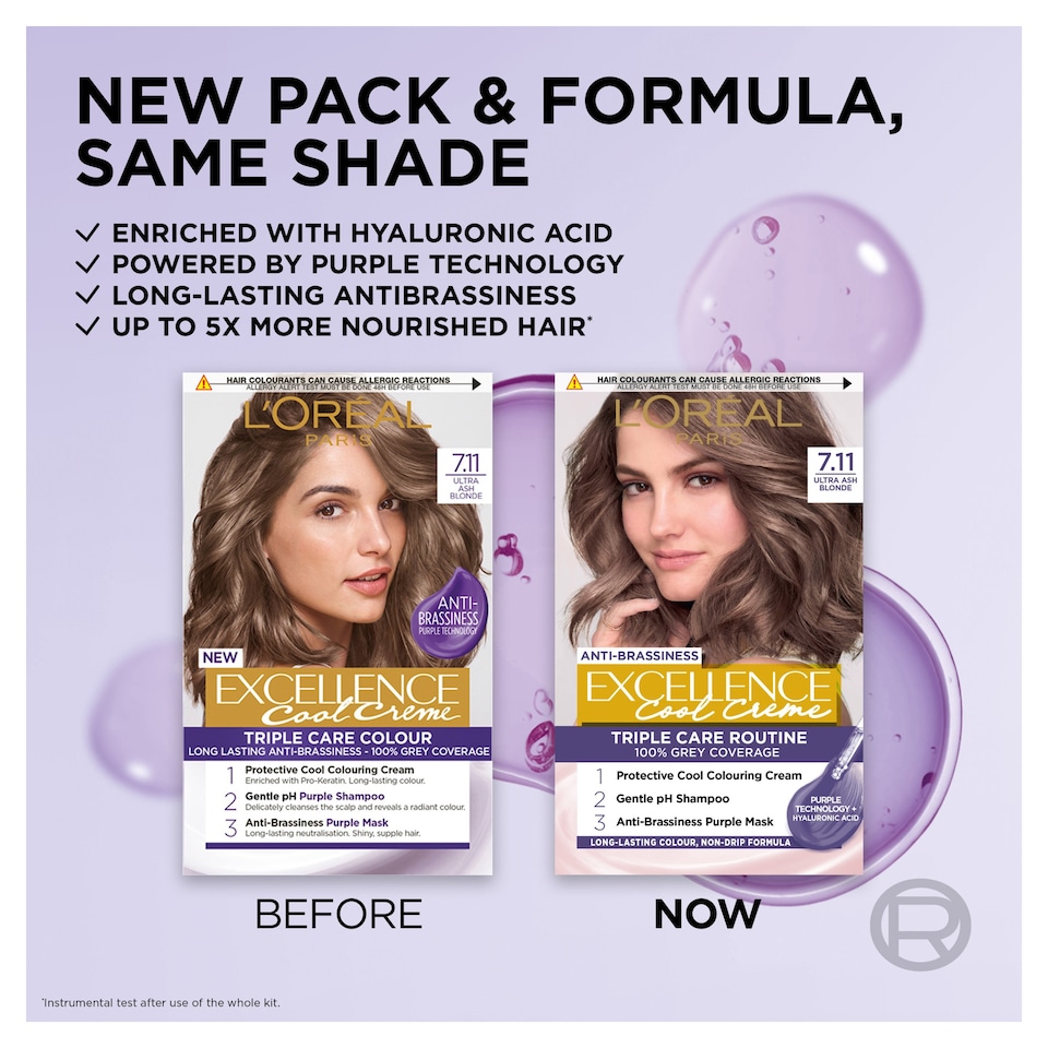 image 1 of L'Oreal Paris Excellence Cool 7.11 Ultra Ash Blonde