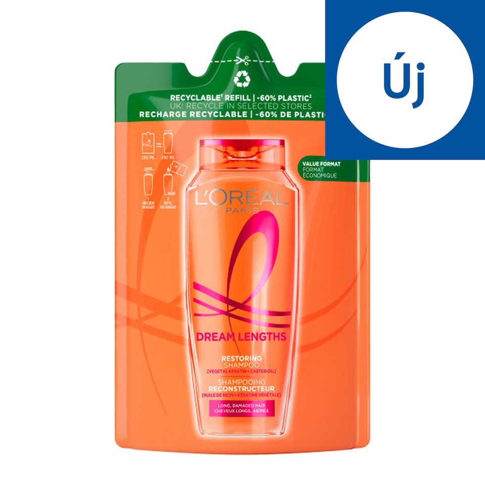 ĽOréal Paris Elseve Dream Long sampon utántöltő, 250 ml