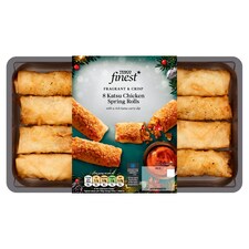 Tesco Finest 8 Crispy Katsu Chicken Spring Rolls 242G