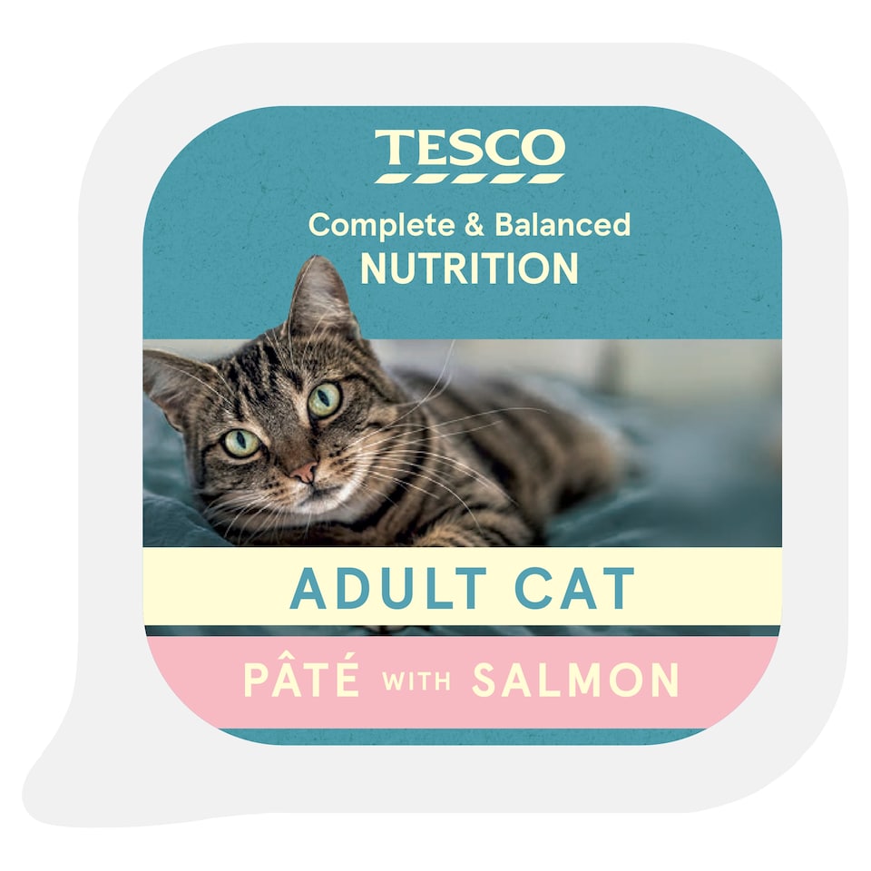 image 1 of Tesco Adult Cat Pate with Salmon 100g