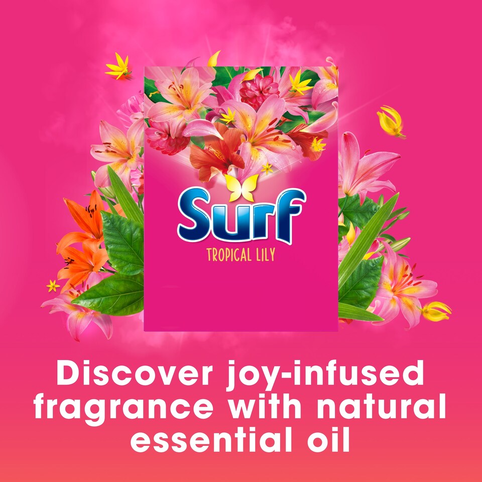 image 1 of Surf Tropical Lily Laundry Washing Powder 80 Washes 4kg