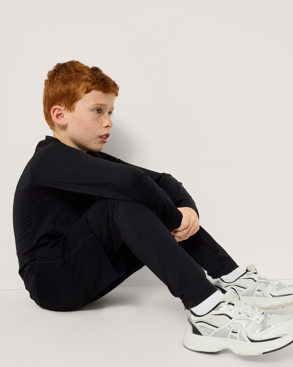 image 1 of F&F Active Boys ULTRAMOVE 2-in-1 Shorts with Leggings in Black