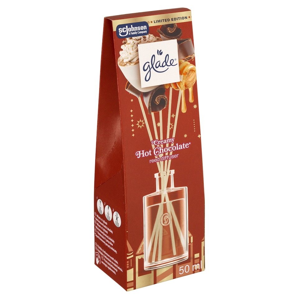 Obrázek 1 pro produkt Glade Creamy Hot Chocolate osvěžovač vzduchu vonné tyčinky 50ml