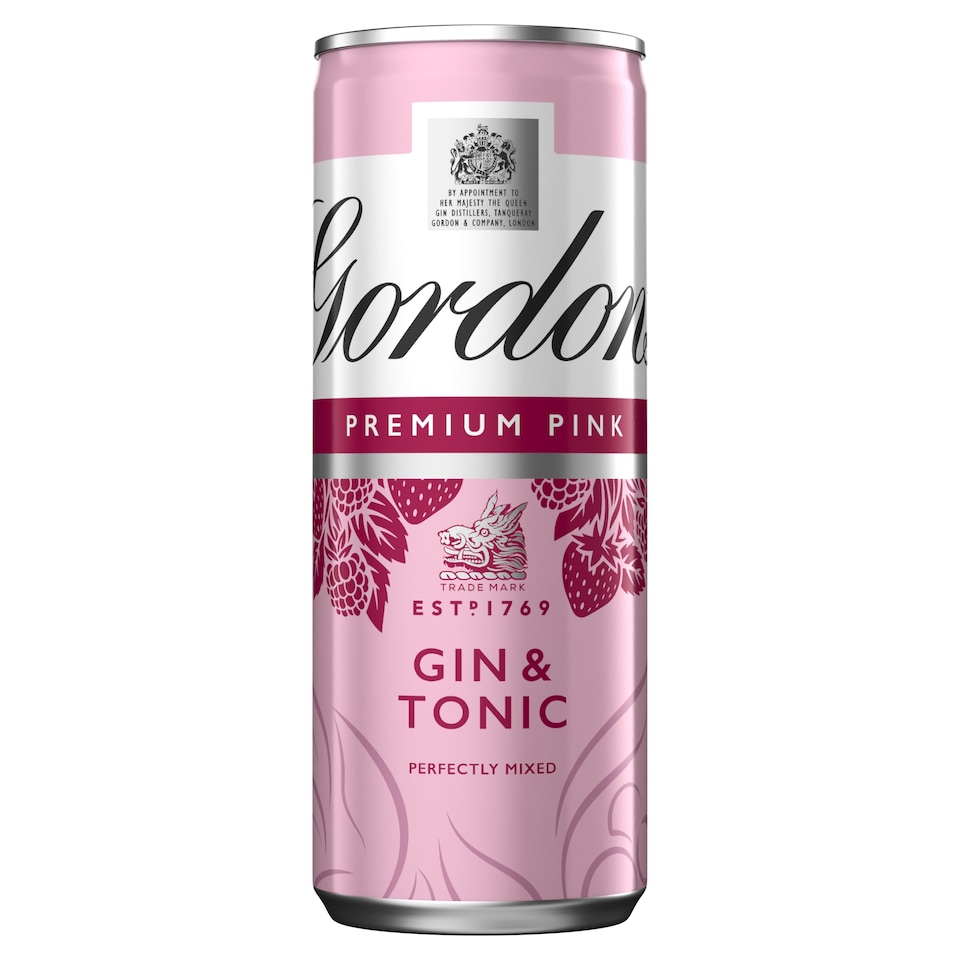 image 1 of Gordon's Pink Gin & Tonic Can 5% Vol 250ml