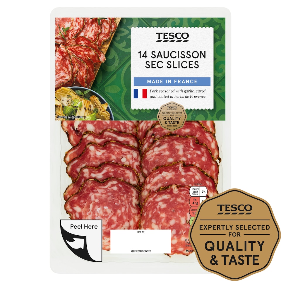image 1 of Tesco Saucisson Sec Slices 70G