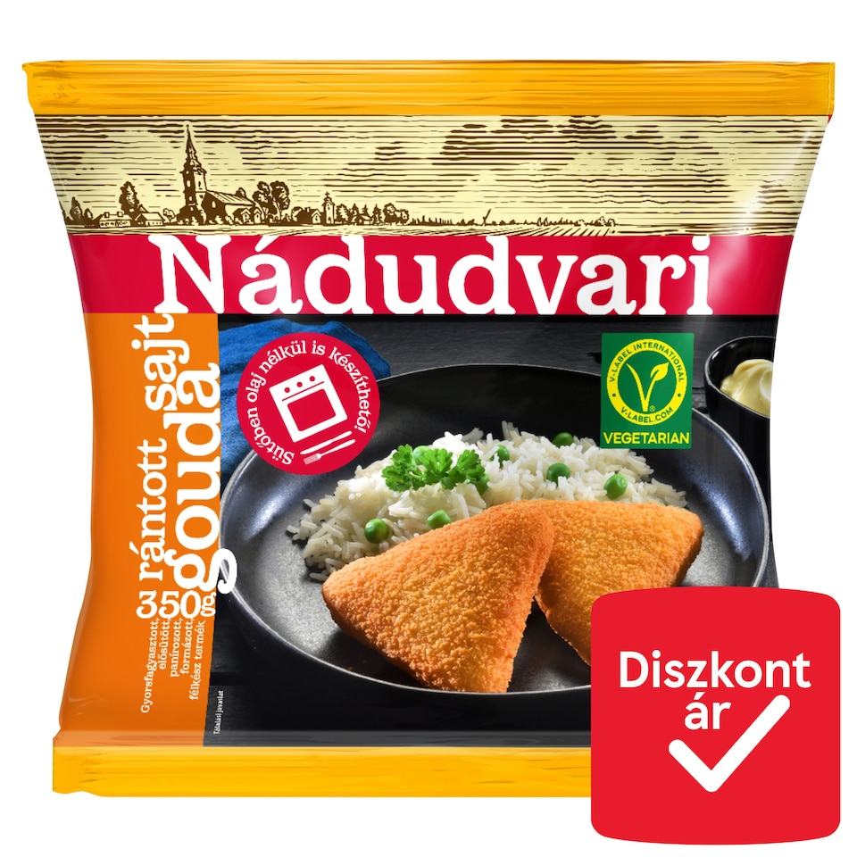 Nádudvari gyorsfagyasztott rántott gouda sajt 350 g