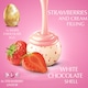 image 2 of  Lindt Lindor Strawberries & Cream Truffles White Chocolate Egg 260g