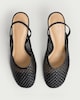 image 2 of SACHA Woven Slingback Heeled Shoes in Black
