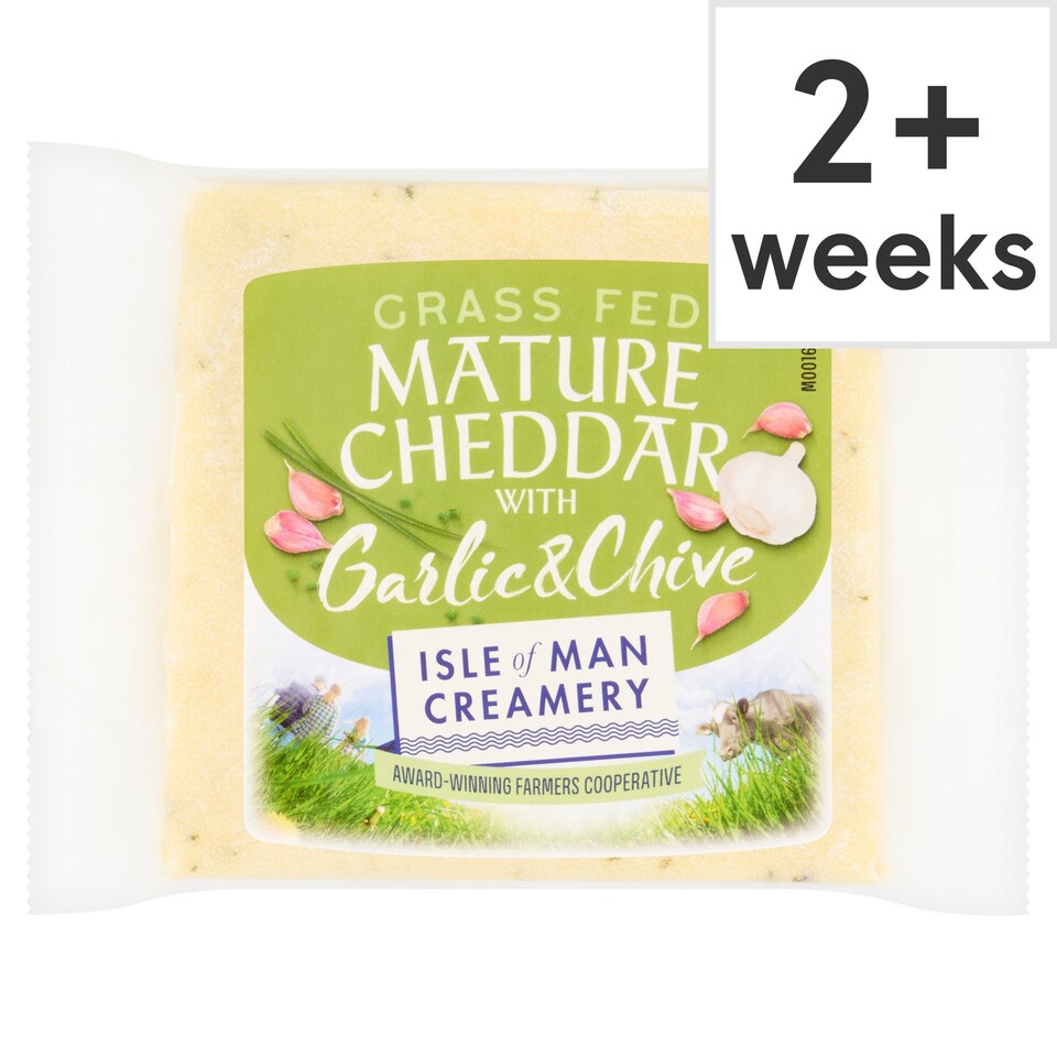 Isle of Man Creamery Garlic and Chive Mature Cheddar 200g