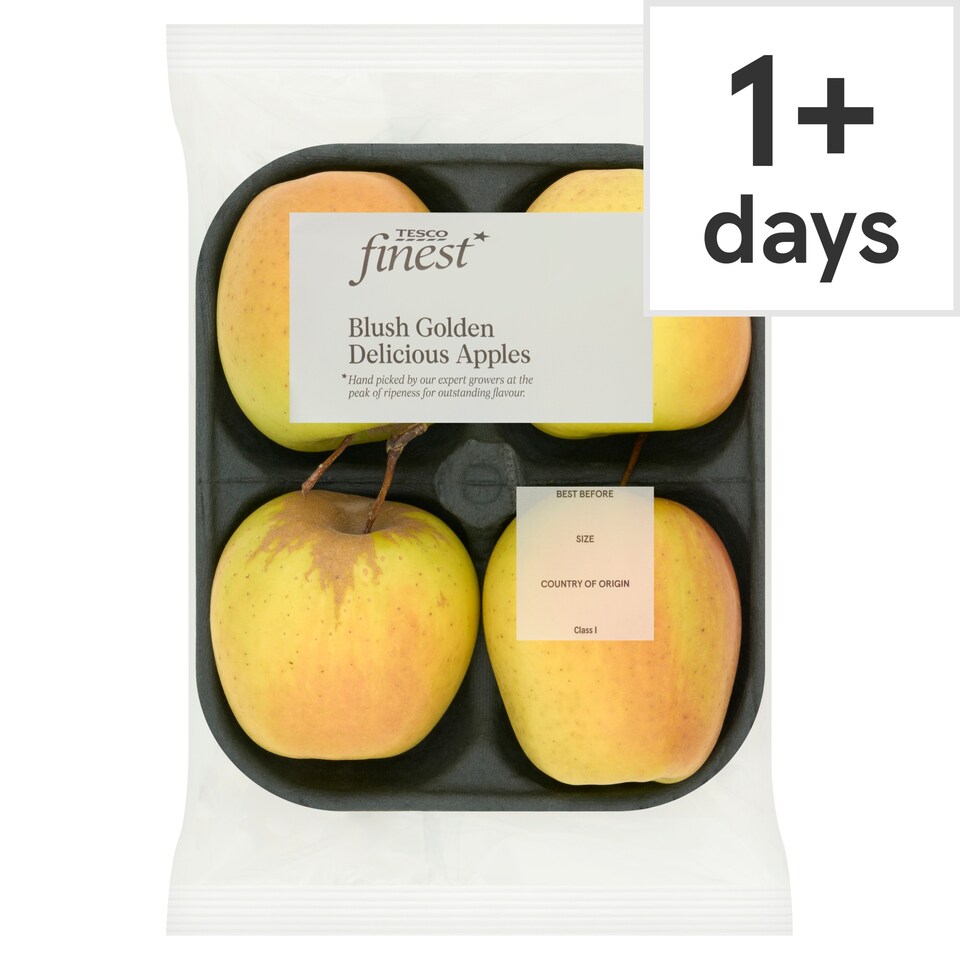 Tesco Finest Blush Golden Delicious Apple 4 Pack