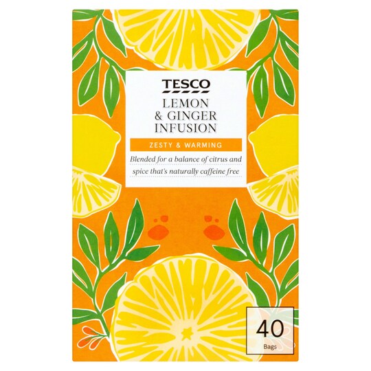 Tesco Lemon & Ginger 40S 80G Tesco Groceries