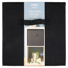 Tesco Home Black Collapsible Storage Cube 31 x 31 x 31 cm