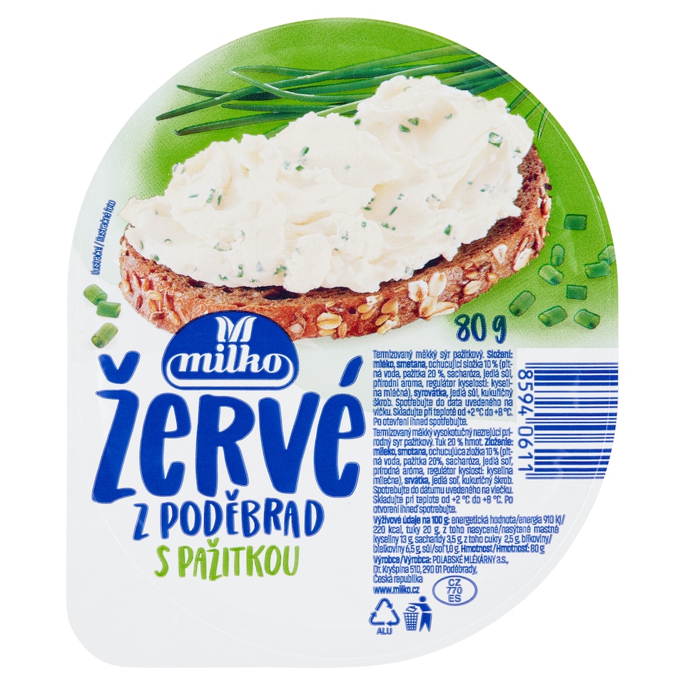 image 1 of Milko Žervé z Poděbrad with Chives 80 g