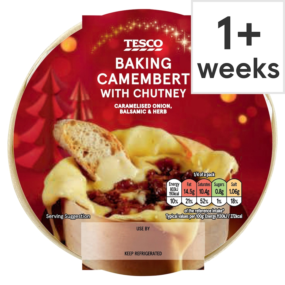 Tesco Baking Camembert with Chutney 285g