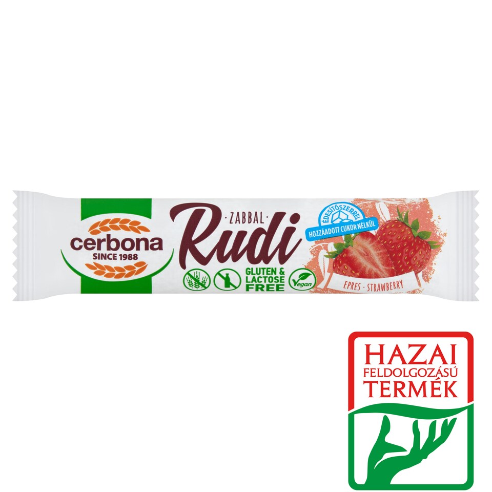image 1 of Cerbona Rudi Gluten-Free Lactose-Free Oat Bar with Strawberry Filling and Cocoa Coating 30 g