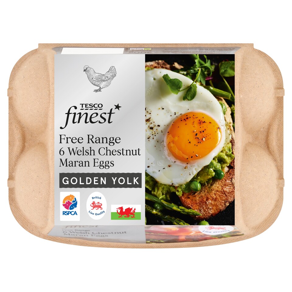 Tesco Finest Free Range Welsh Chestnut Maran Eggs 6 Pack