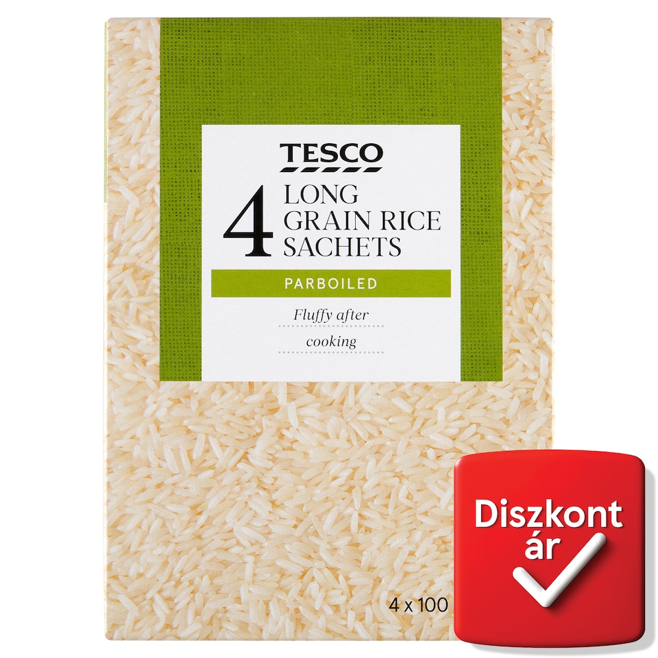 Tesco Long Grain Rice Sachets 4 x 100 g (400 g)