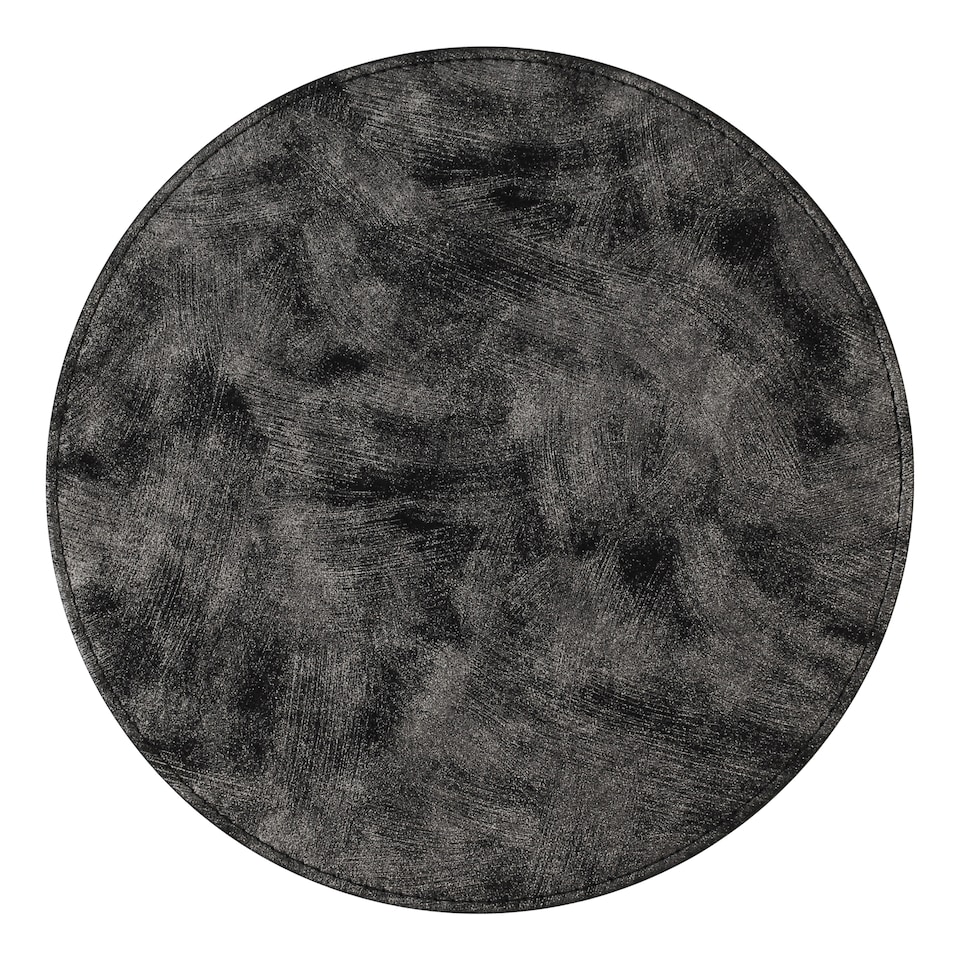 image 1 of F&F Home Black Faux suede placemat 4 Pack