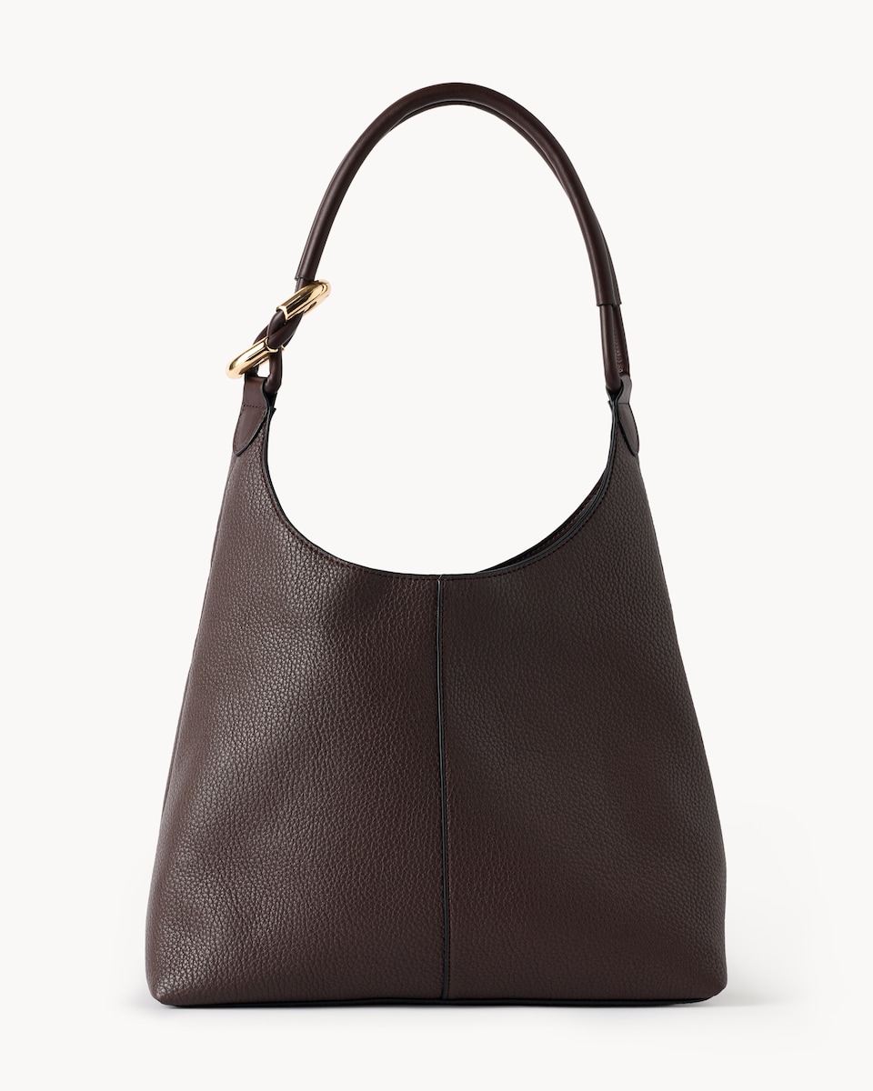 image 1 of SACHA Textured Shoulder Bag in Brown